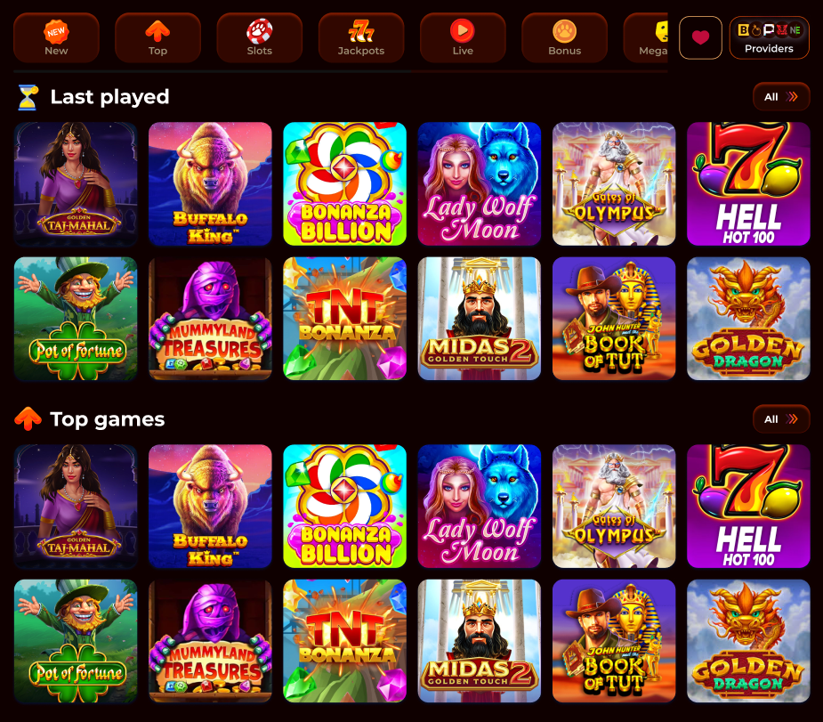 Slots und Live Casino bei Kitsune
